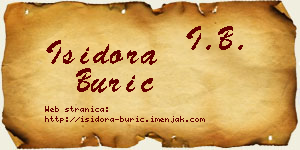 Isidora Burić vizit kartica